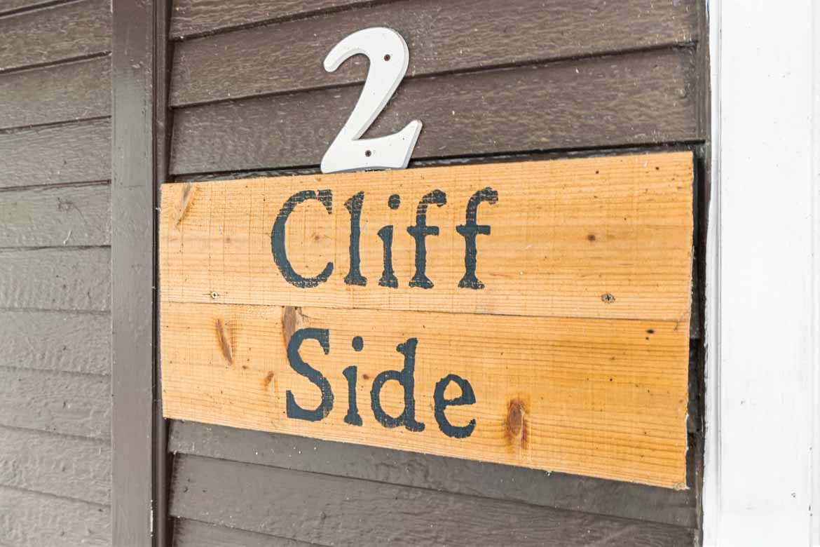 Cliff Side Cabin #2 Sign