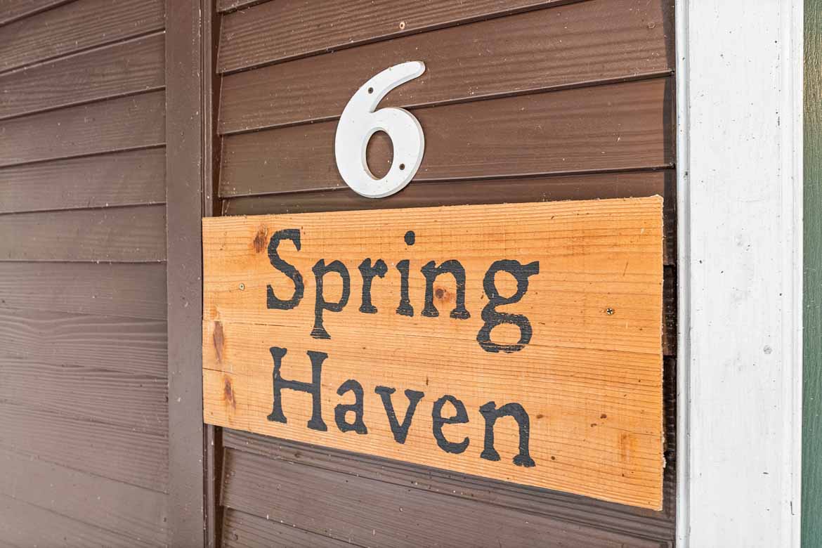 Spring Haven Cabin #6 Sign